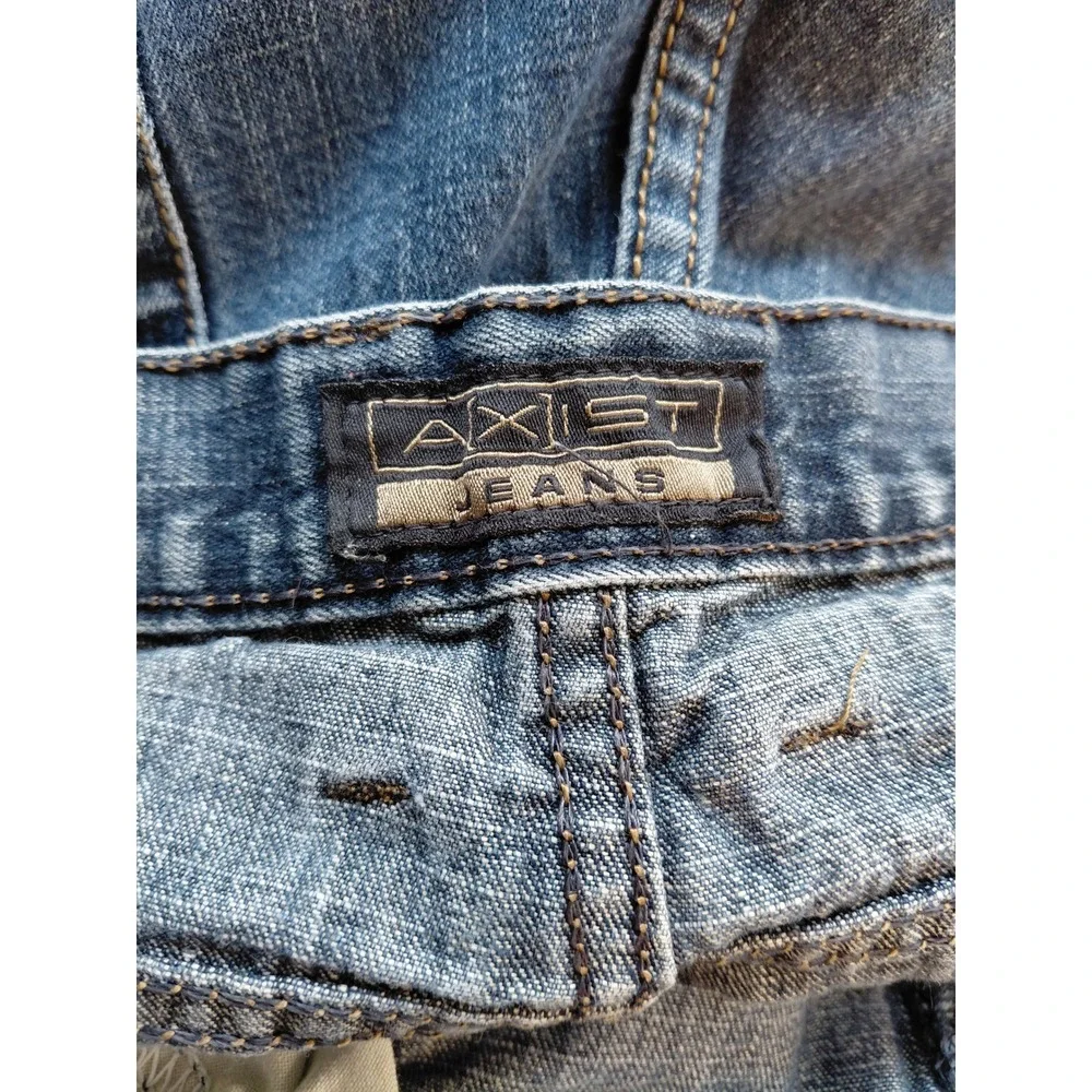 Axist Mens Straight Leg Blue Denim Jeans Medium Wash 100% Cotton 38x30 RN37763